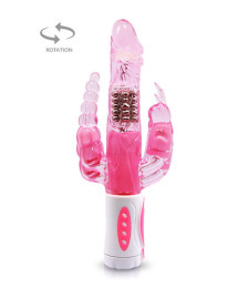 Vibromasseur rabbit rotatif triple stimulation - CC530136